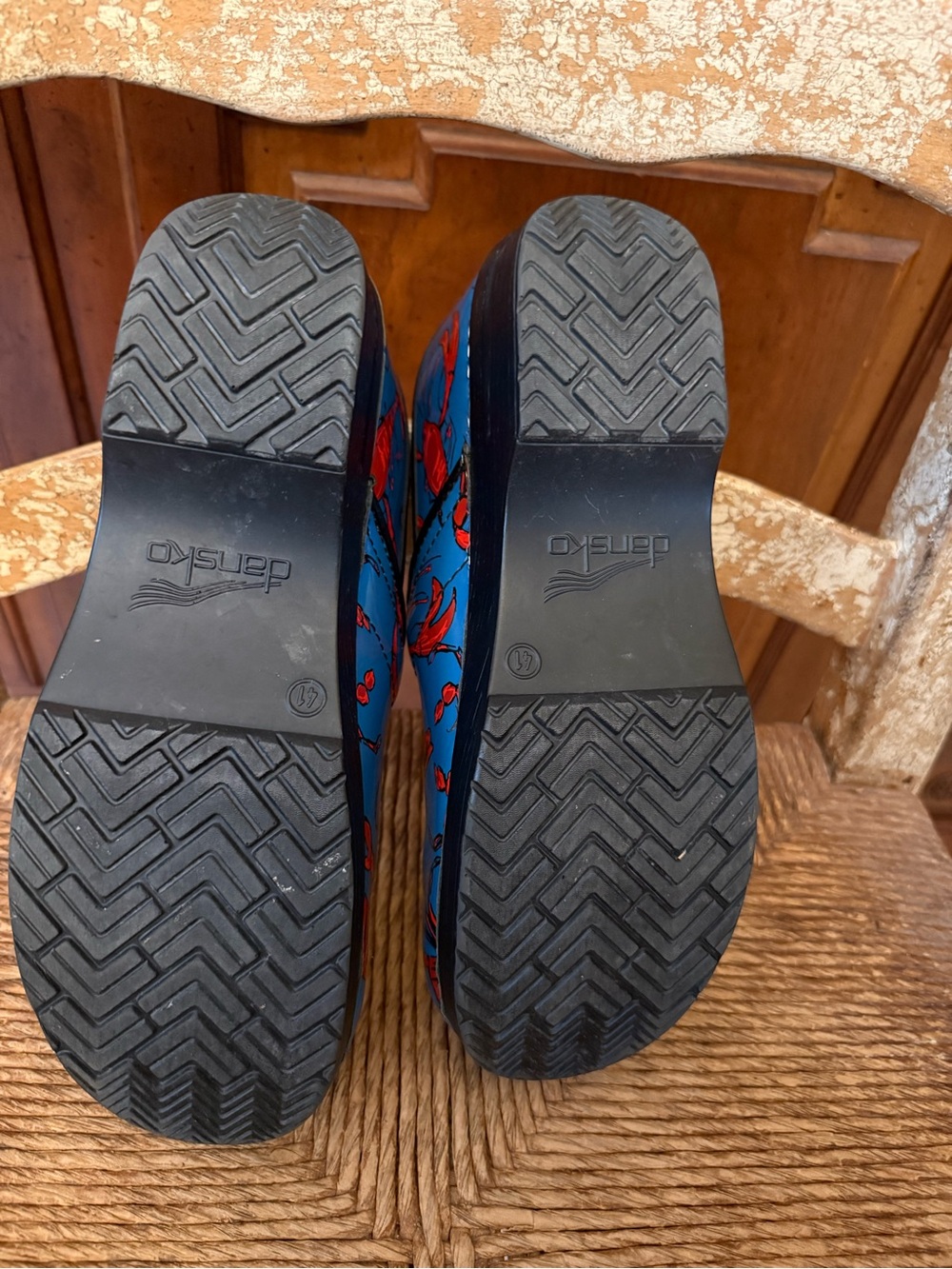 Dansko Blue Red Lobster Clogs - Picture 6 of 7